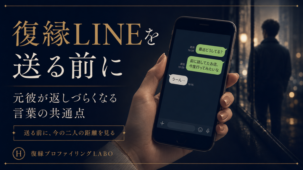 復縁LINEを送る前に、元彼が返しづらくなる言葉を見直すアイキャッチ画像